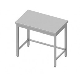 table inox centrale sans étagère 1600 x 700 mm