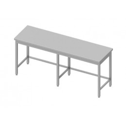 table inox centrale sans étagère 2000 x 700 mm