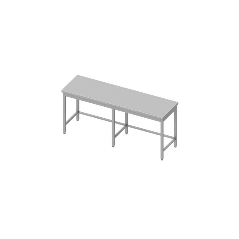table inox centrale sans étagère 2000 x 700 mm table inox centrale sans étagère 2000 x 700 mm