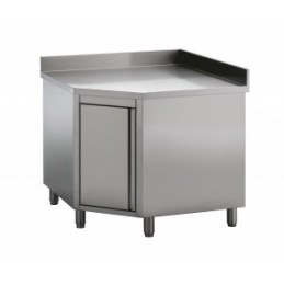 PLACARD INOX D'ANGLE AVEC...