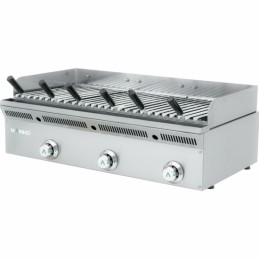 Barbecue grill pierres de lave à gaz 600 mm avec grilles acier inoxydable