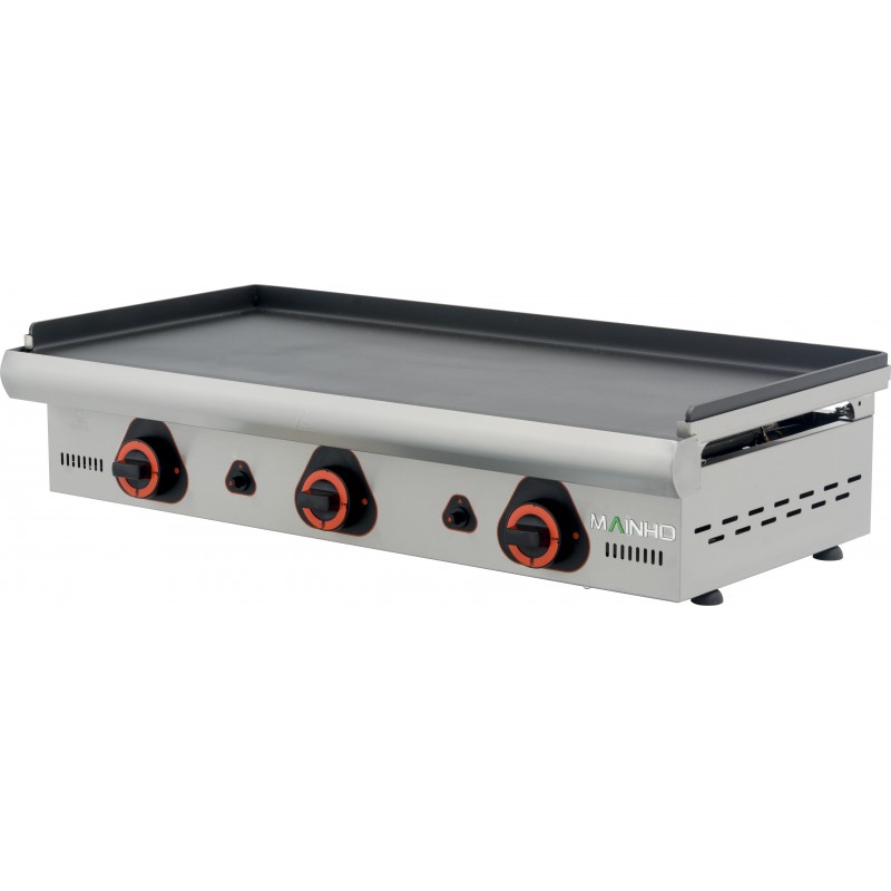 Plancha électrique acier bruni largeur 90 cm