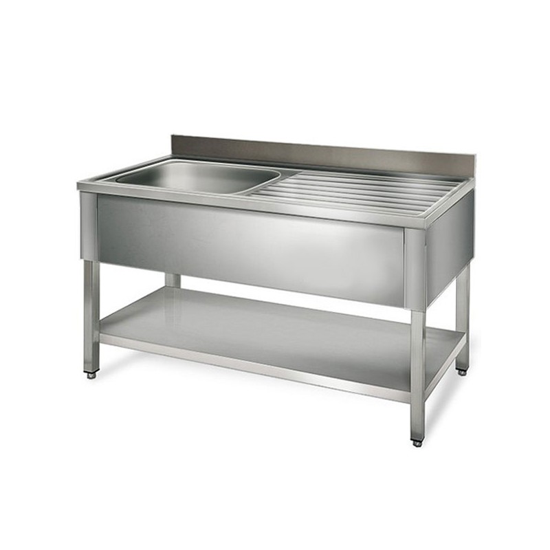 plonge inox 1 bac égouttoir gauche 1200 x 600 éco