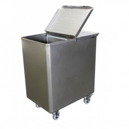 Bac à sel ou a farine inox 130 litres