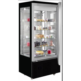 Vitrine pâtissière chocolat 4 faces vitrées - 5 niveaux