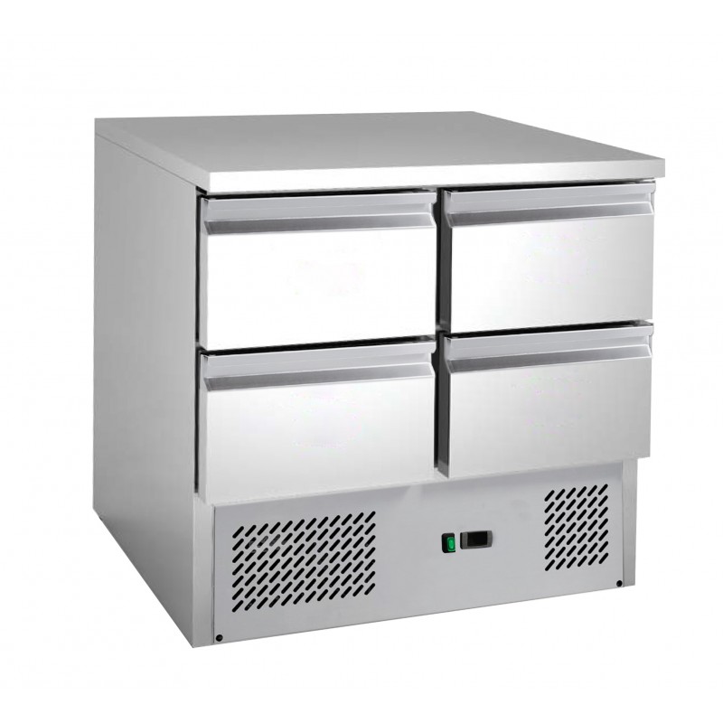 Saladette inox 4 tiroirs