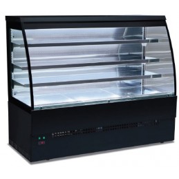 Vitrine murale libre service largeur 1200 mm laquée noir