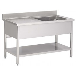 plonge inox 1 bac égouttoir gauche 1400 x 700 éco