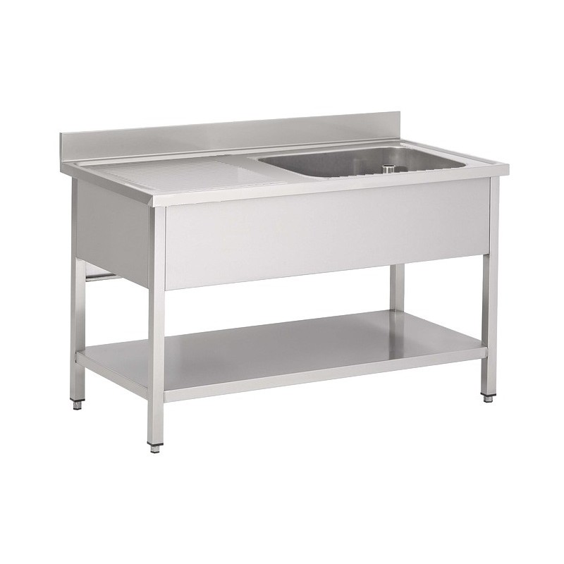 plonge inox 1 bac égouttoir gauche 1200 x 700 éco