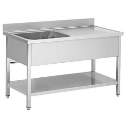 plonge inox 1 bac égouttoir droite 1000 x 700 éco