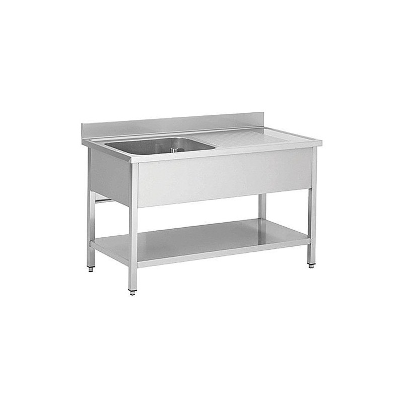 plonge inox 1 bac égouttoir droite 1200 x 700 éco