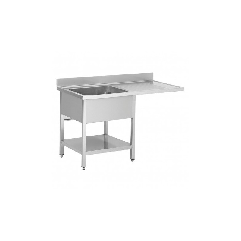 Plonge 1 bac égouttoir droite avec passage lave vaisselle 1200 X 600 Plonge 1 bac égouttoir droite avec passage lave vaisselle 1200 X 600