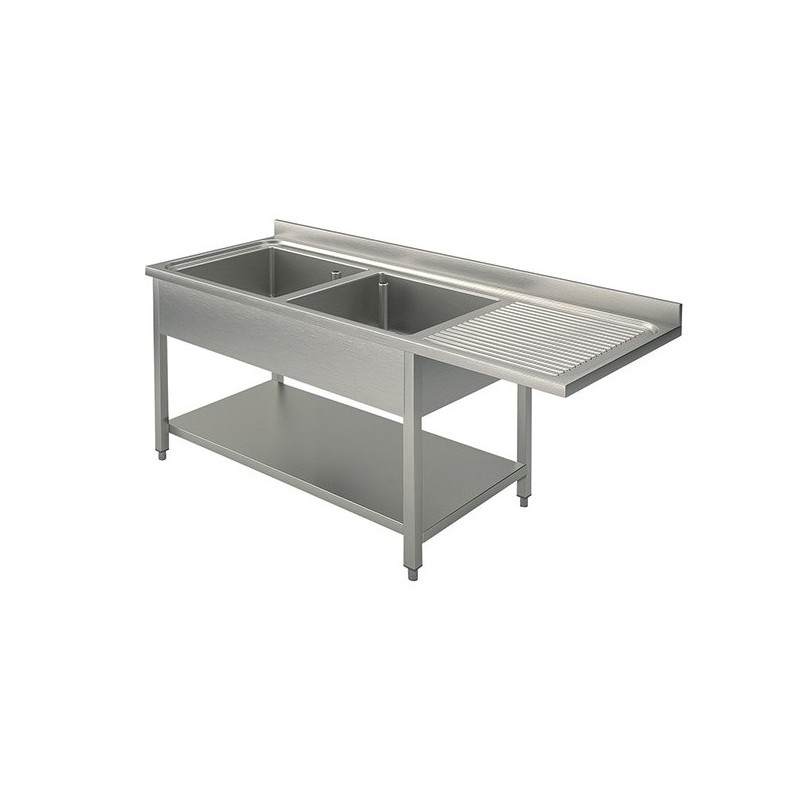 plonge 2 bacs 1 égouttoir droite avec passage lave vaisselle 1600 x 700 plonge 2 bacs 1 égouttoir droite avec passage lave vaisselle 1600 x 700