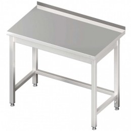 table inox adossée sans étagère 1000 x 600 mm