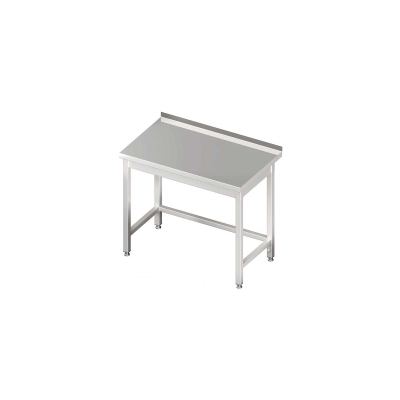 table inox adossée sans étagère 1000 x 700 mm