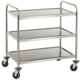 CHARIOT DE DESSERTE INOX 3...